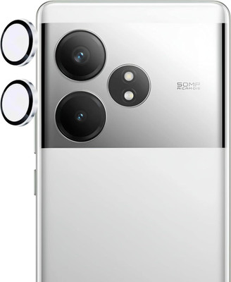 SCRENZO Back Camera Lens Ring Guard Protector for Realme GT 6T, Silver Camera Ring For realme GT 6T(Pack of: 2)