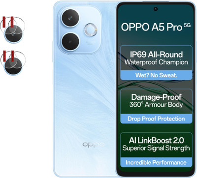 EJZATEX Back Camera Lens Glass Protector for OPPO A5 PRO 4G/5G, BACK CAMERA LENS PROTECTOR(Pack of: 4)