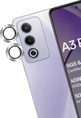 A3sprime Back Camera Lens Ring Guard Protector for OPPO A3 Pro 5G, Color - Silver(Pack of: 2)