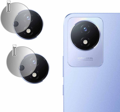 HIRDESH Back Camera Lens Glass Protector for Vivo Y02(Pack of: 2)