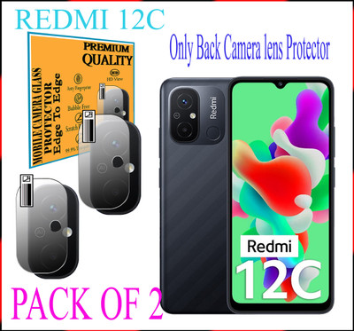 DAFFIN Back Camera Lens Glass Protector for Redmi 12C(Pack of: 2)