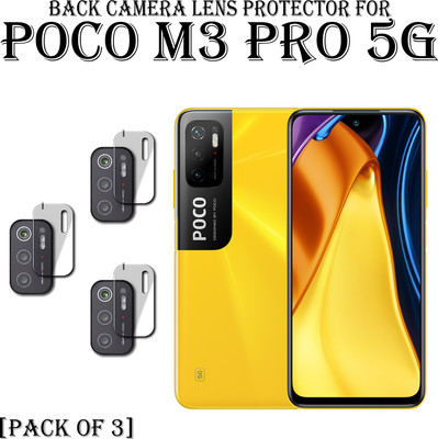 EJZATI Back Camera Lens Glass Protector for POCO M3 PRO 5G(Pack of: 3)