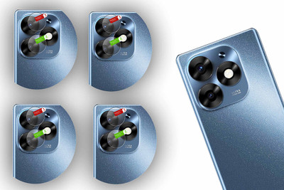 DAFFIN Back Camera Lens Glass Protector for itel S23+(Pack of: 4)