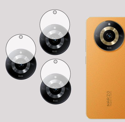 EJZATI Back Camera Lens Glass Protector for Realme Narzo 60 5G, BACK CAMERA LENS(Pack of: 3)