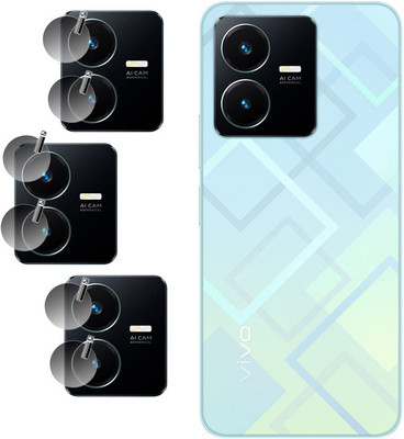 Hideous Back Camera Lens Glass Protector for Vivo Y22(Pack of: 3)