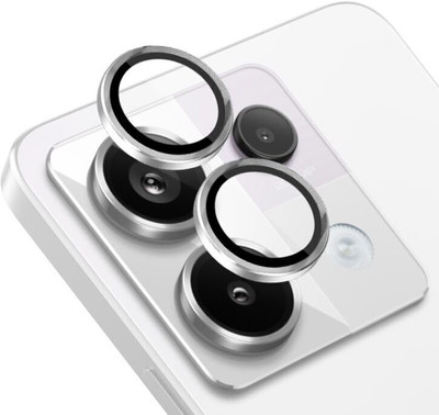 Caseworm Back Camera Lens Ring Guard Protector for Redmi Note 13 Pro-Silver(Pack of: 2)