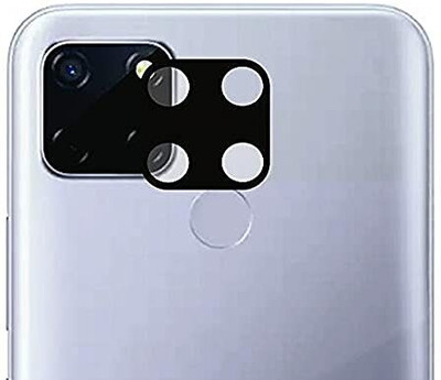 YAFILO Back Camera Lens Glass Protector for Realme C25/C25s/C12 Anti-Scratch / Tempered Glass [Easy Installation] Black(Pack of: 1)