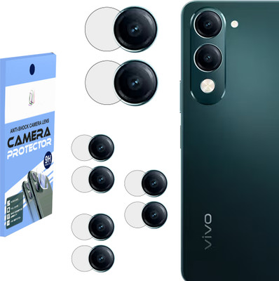 SHIVATRIX Back Camera Lens Glass Protector for VIVO Y19 5G, [Unbreakable Flexible Polycarbonate Material](Pack of: 4)