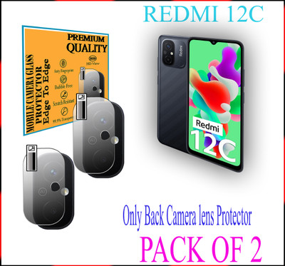 DAFFIN Back Camera Lens Glass Protector for Redmi 12C(Pack of: 2)