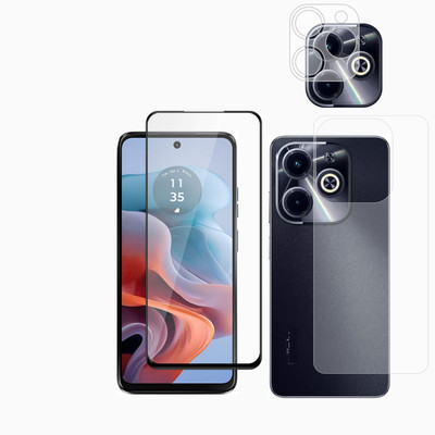 Vatsin Front & Back Camera Lens Glass Protector for Infinix Smart 8 Plus, Front and Back Tempered Glass Combo for Infinix Smart 8 Plus(Pack of: 3)