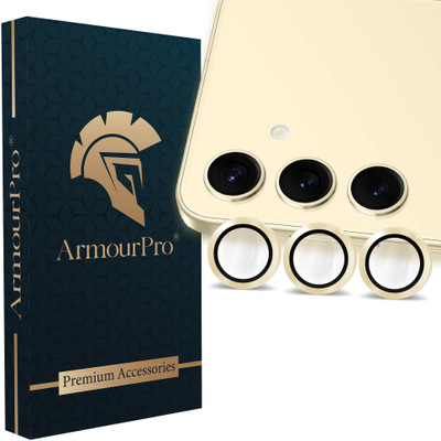 ArmourPro Back Camera Lens Ring Guard Protector for Samsung Galaxy S24 Plus 5G, Samsung S24 Plus 5G, Gold Camera Ring(Pack of: 3)