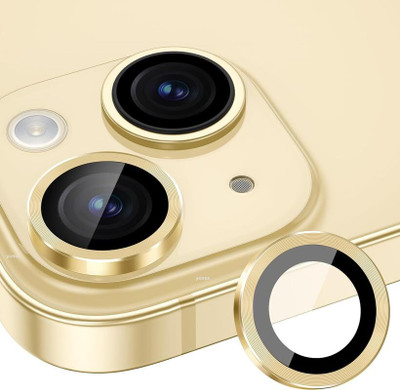 MS-Shield Back Camera Lens Ring Guard Protector for Apple iPhone 15 Plus, Yellow(Pack of: 1)