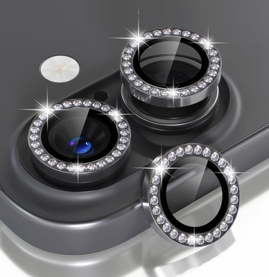 EJZATI Back Camera Lens Ring Guard Protector for iPHONE 16/16 PLUS, BLACK DIAMOND RING GUARD(Pack of: 1)