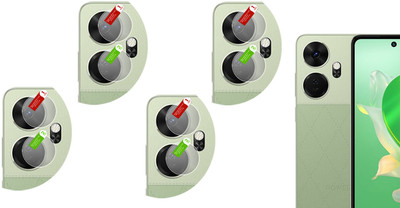 DAFFIN Back Camera Lens Glass Protector for itel p55 plus(Pack of: 4)