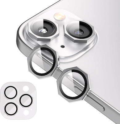 Mobilive Back Camera Lens Ring Guard Protector for Apple iPhone13 Octagon Ring Silver(Pack of: 2)