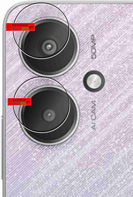 ICROMECK Back Camera Lens Glass Protector for Redmi 13C 5G(Pack of: 2)