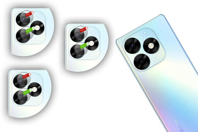DAFFIN Back Camera Lens Glass Protector for itel S23+(Pack of: 3)