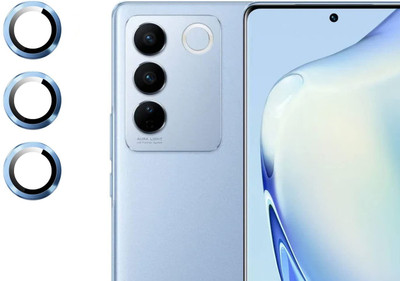 BOGATO™ Back Camera Lens Glass Protector, Camera Lens Ring Guard Protector for vivo V27 5G, vivo V27 Pro 5G(Pack of: 3)