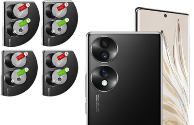 DAFFIN Back Camera Lens Glass Protector for HONOR 70(Pack of: 4)