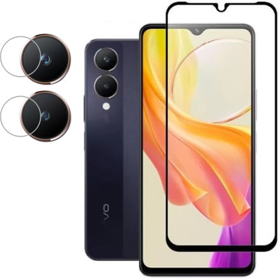ISAAK Front & Back Camera Lens Glass Protector for Vivo Y28 5G Camera Lens Protector & 11D, Edge to Edge Tempered Glass(Pack of: 1)