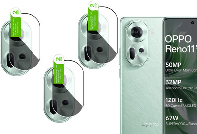 HIDEOUS Back Camera Lens Glass Protector for OPPO Reno 11 5G(Pack of: 3)