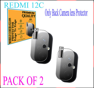 DAFFIN Back Camera Lens Glass Protector for Redmi 12C(Pack of: 2)