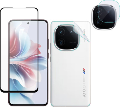 Vatsin Front & Back Camera Lens Glass Protector for iQOO 12 5G, Front and Back Tempered Glass Combo for iQOO 12 5G(Pack of: 3)