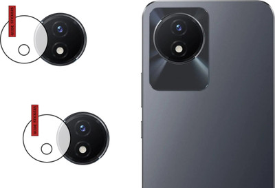 EJZATI Back Camera Lens Glass Protector for VIVO Y02, BACK CAMERA LENS(Pack of: 2)