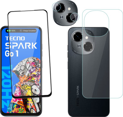 Ten To 11 Front & Back Camera Lens Glass Protector for Tecno Spark Go One, Front and Back Tempered Glass for Tecno Spark Go One(Pack of: 3)