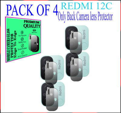 EZGER Back Camera Lens Glass Protector for Redmi 12C...(Pack of: 4)