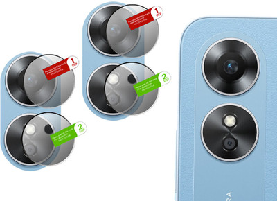 DAFFIN Back Camera Lens Glass Protector for Oppo A17(Pack of: 2)