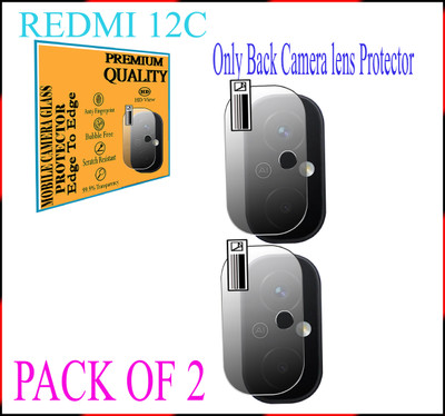 EZGER Back Camera Lens Glass Protector for Redmi 12C.(Pack of: 2)