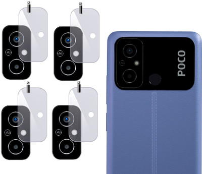 EZGER Back Camera Lens Glass Protector for POCO C55(Pack of: 4)