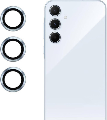 Mobeezy Back Camera Lens Ring Guard Protector for Samsung Galaxy A55 5G Blue Camera Ring(Pack of: 3)