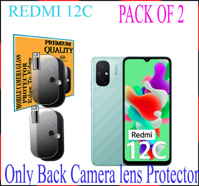 EZGER Back Camera Lens Glass Protector for Redmi 12C.(Pack of: 2)