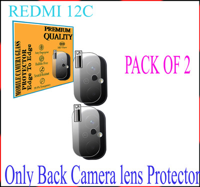 EZGER Back Camera Lens Glass Protector for Redmi 12C.(Pack of: 2)