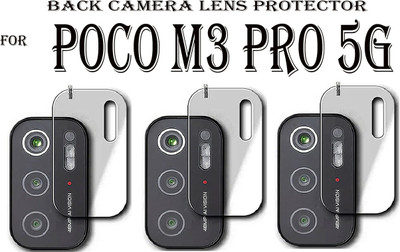 HIDEOUS Back Camera Lens Glass Protector for POCO M3 Pro 5G(Pack of: 3)