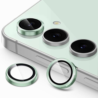 UNIKWORLD Back Camera Lens Ring Guard Protector for Samsung Galaxy S24 FE Metal Individual Ring Cover(Mint Green)(Pack of: 1)