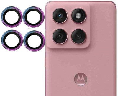 Radhya Back Camera Lens Ring Guard Protector for Motorola Edge 60 Fusion 5G multicolor camera ring - HD Clear, Scratch Resistant(Pack of: 4)