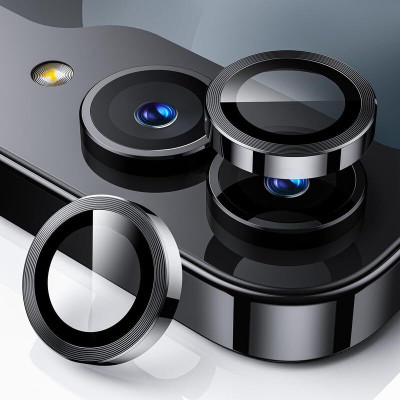 Mobilive Back Camera Lens Ring Guard Protector for Samsung Galaxy Z Flip 7 FE Metal Camera Ring with Glass Protection Black(Pack of: 2)