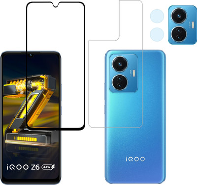 Vatsin Front & Back Camera Lens Glass Protector for iQOO Z6 44W, Front and Back Tempered Glass Combo for iQOO Z6 44W(Pack of: 3)