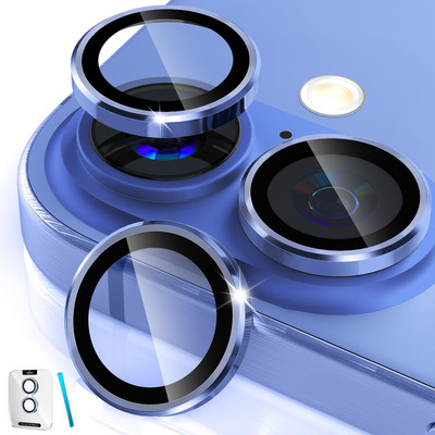 Besmon Back Camera Lens Ring Guard Protector for iPhone 16 / iPhone 16 Plus Back Camera Lens Ring Guard Protector Ultramarine(Pack of: 1)