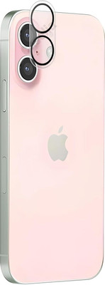 DSCASE Back Camera Lens Glass Protector for Apple iPhone 16, iPhone 16(Pack of: 1)
