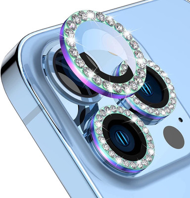 A3sprime Back Camera Lens Ring Guard Protector for Apple iPhone 13 Pro Max, |Full Coverage 9H Bling Diamond Shaped Camera Protector|(Pack of: 3)