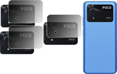 HIDEOUS Back Camera Lens Glass Protector for POCO M4 PRO 4G(Pack of: 3)