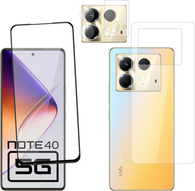 Ten To 11 Front & Back Camera Lens Glass Protector for Infinix Note40 5g, Front and Back Tempered Glass for Infinix Note40 5g(Pack of: 3)