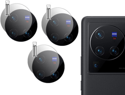 HIRDESH Back Camera Lens Glass Protector for Vivo X80 Pro(Pack of: 3)