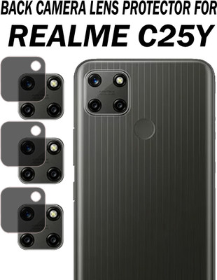 ejzatex Back Camera Lens Glass Protector for REALME C25Y(Pack of: 3)