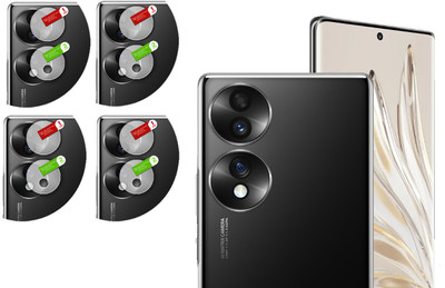 DAFFIN Back Camera Lens Glass Protector for HONOR 70(Pack of: 4)