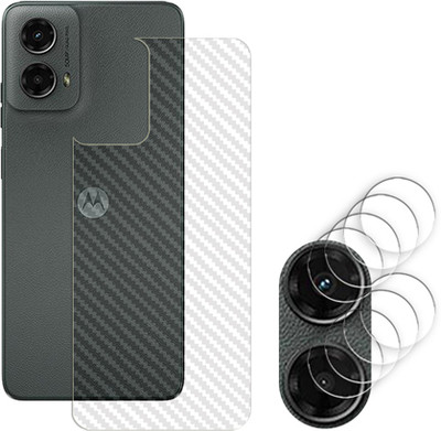 ARBAN Back Camera Lens Glass Protector for Motorola Moto G (2024) 5G (CAMERA LENS PROTECTOR WITH 1 BACK CARBON FIBER SKIN)(Pack of: 4)